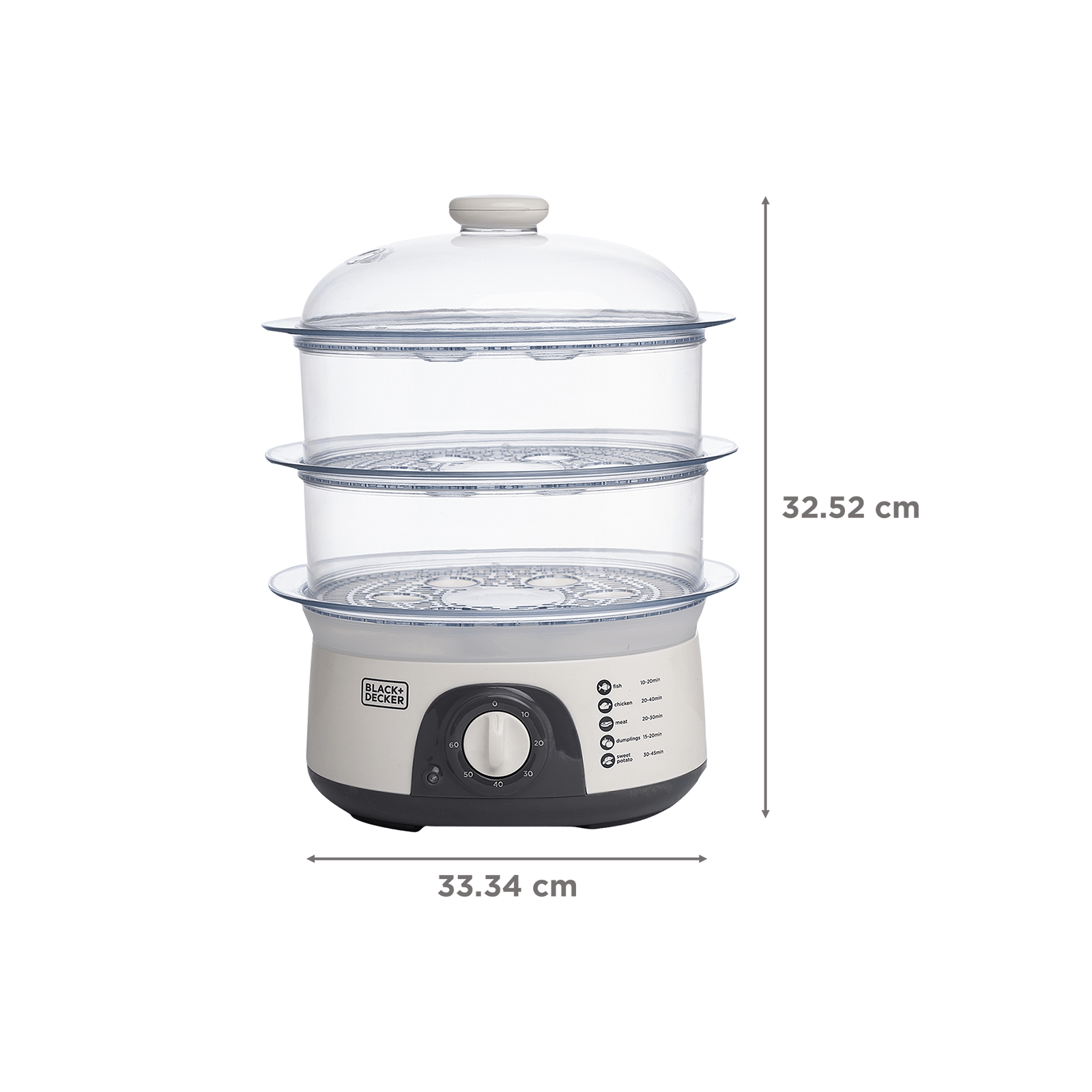 Buy BLACK DECKER BXFS7751IN 10 Litre Electric 3 Tier Food Steamer